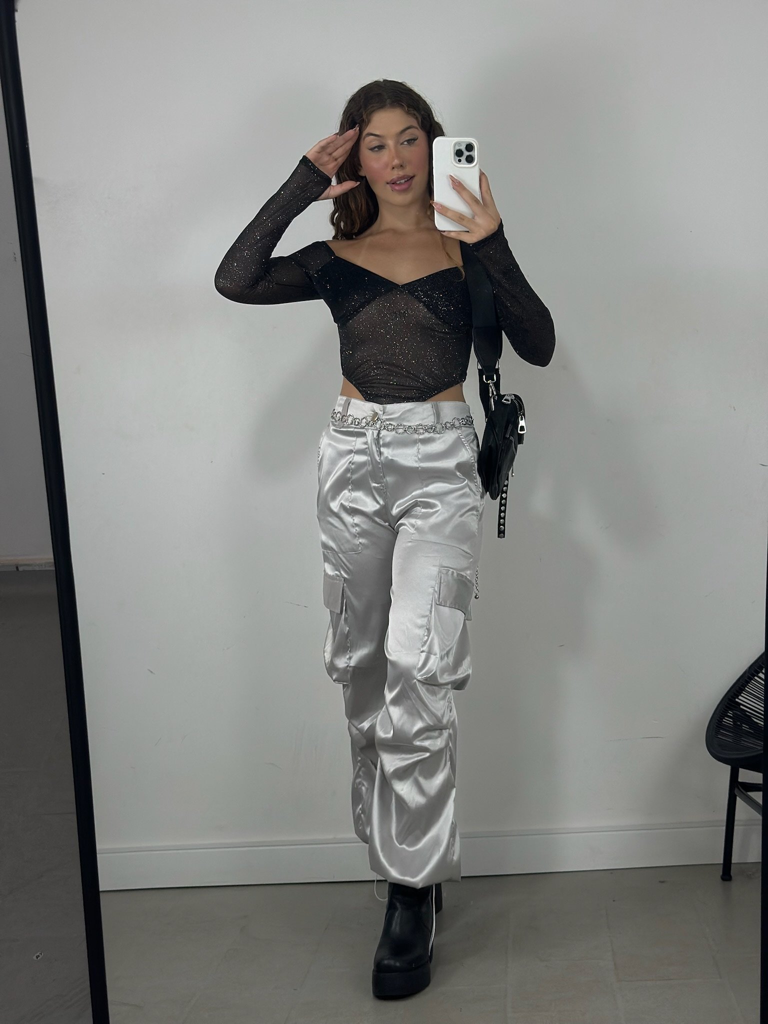CALÇA PARACHUTE CETIM