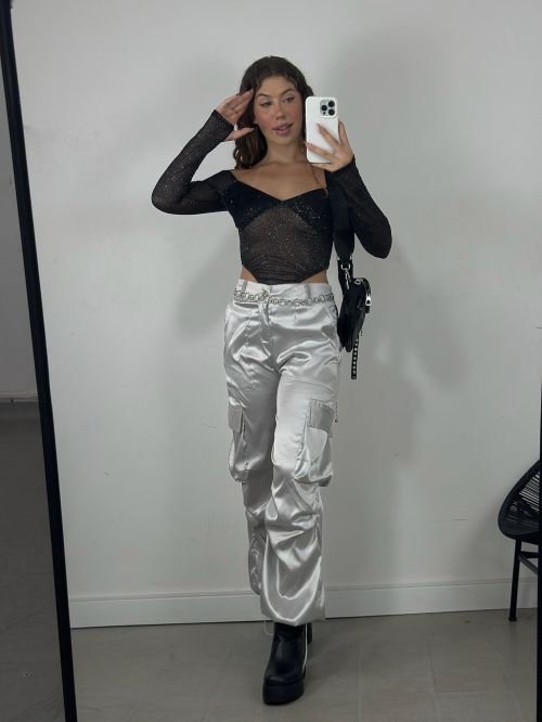 CALÇA PARACHUTE CETIM