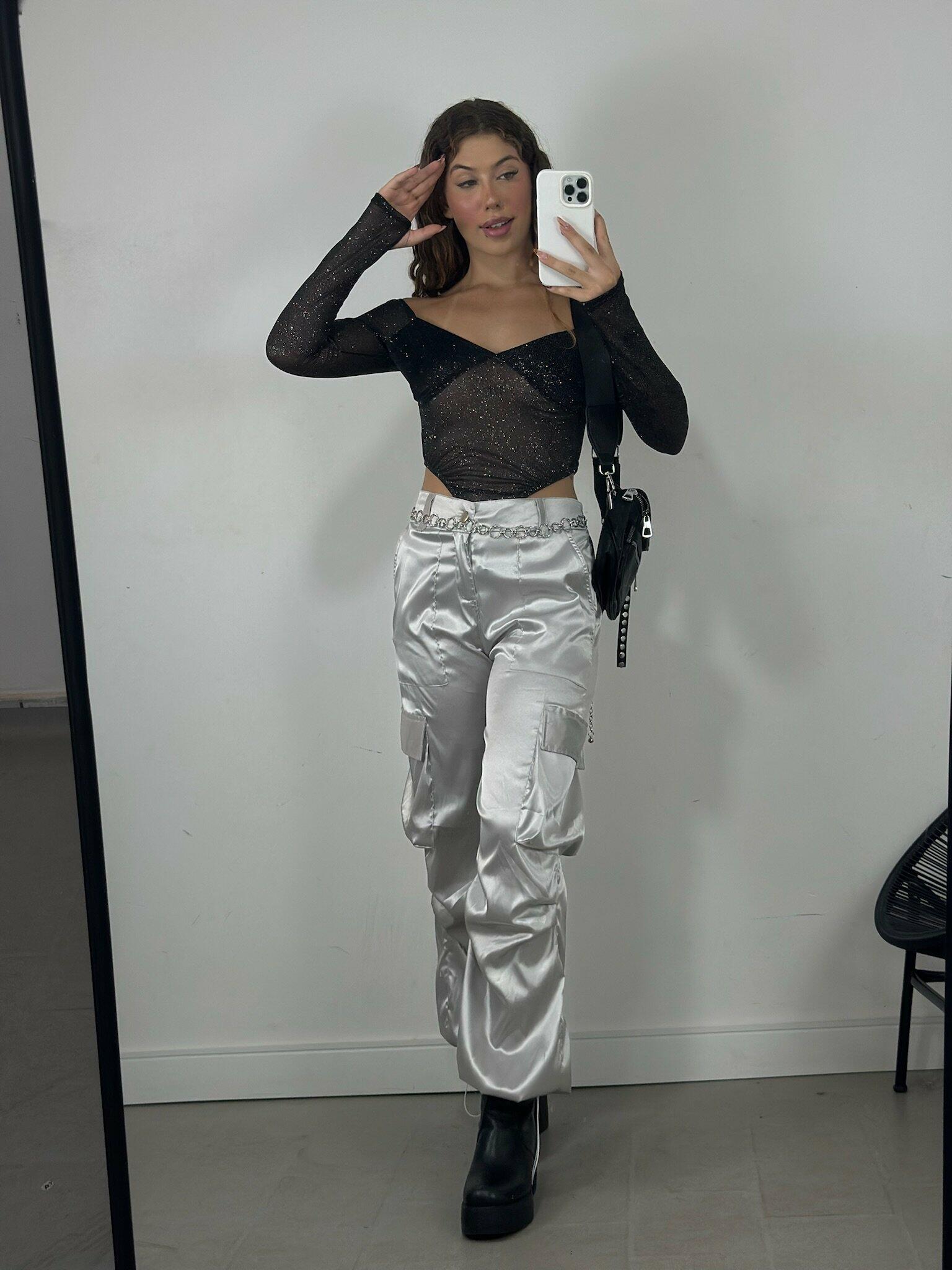 CALÇA PARACHUTE CETIM