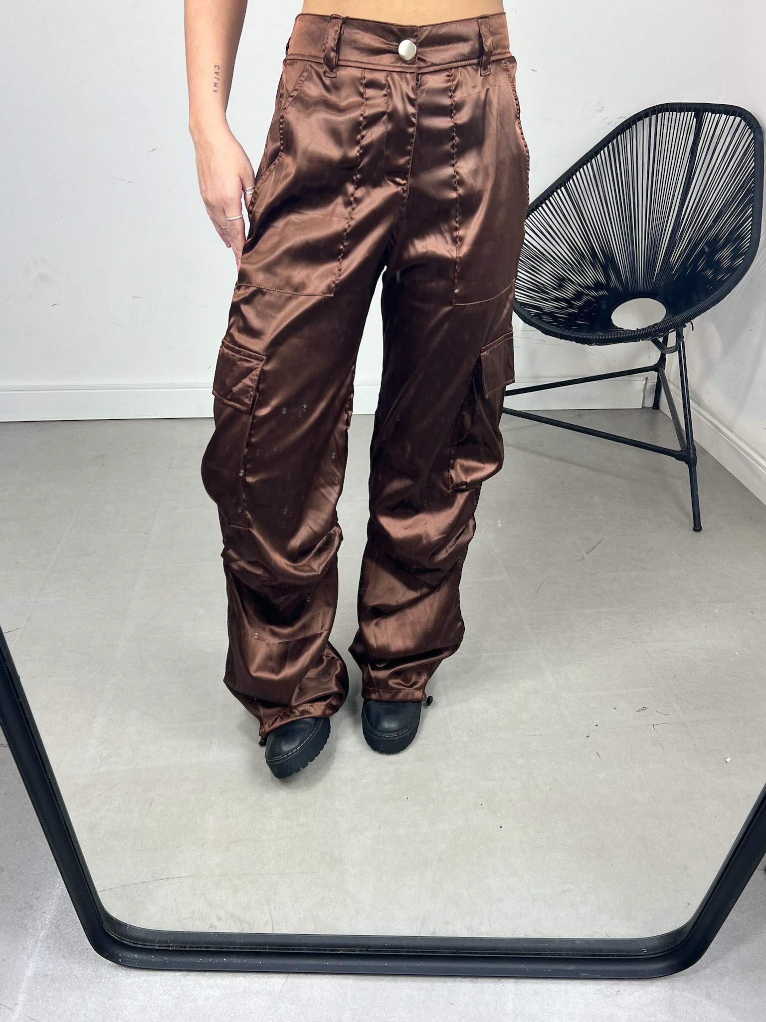 CALÇA PARACHUTE CETIM