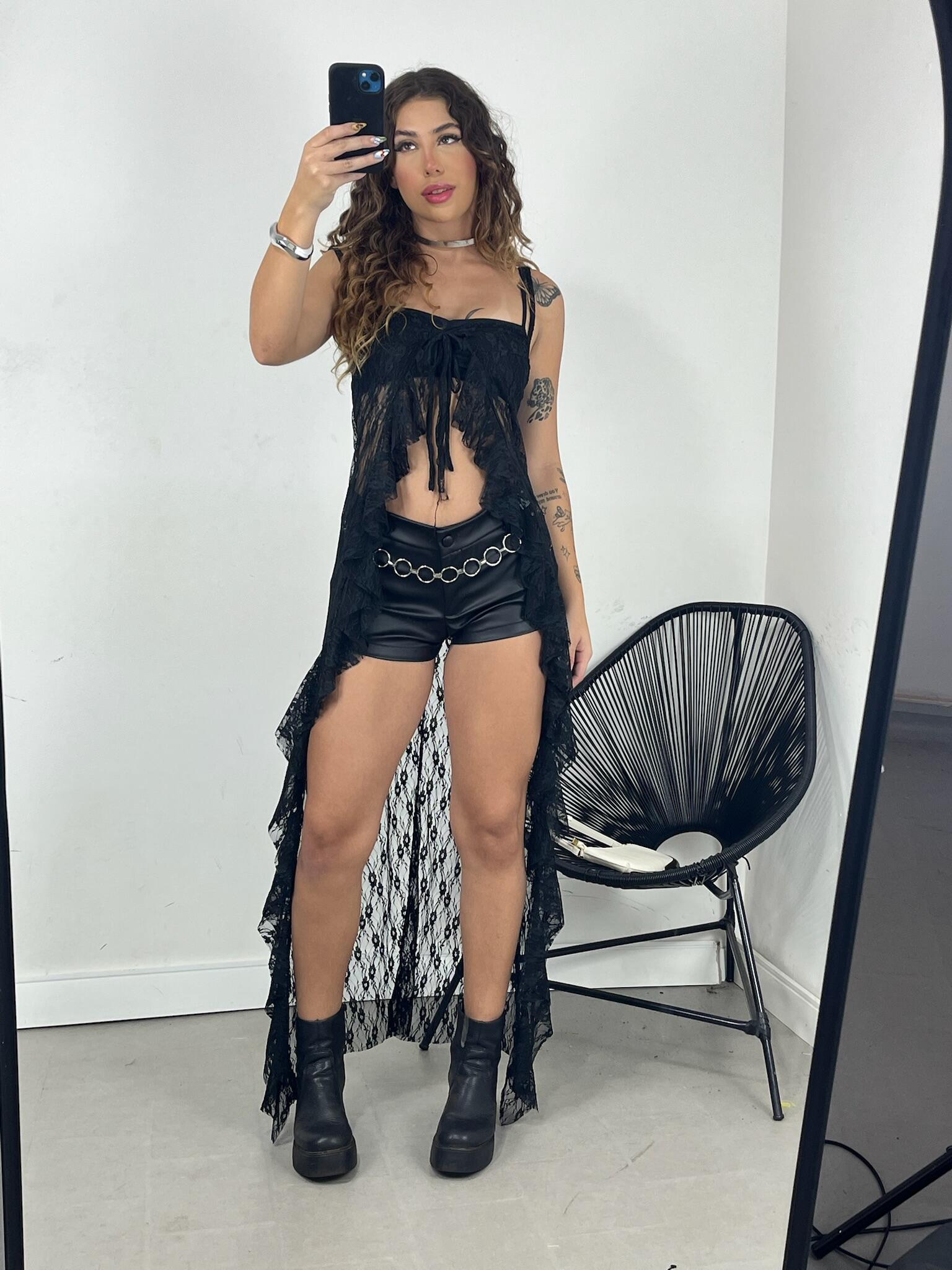 CROPPED TUNICA GIRASSOL RENDA