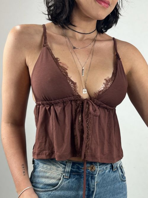 CROPPED LIAH RENDADO