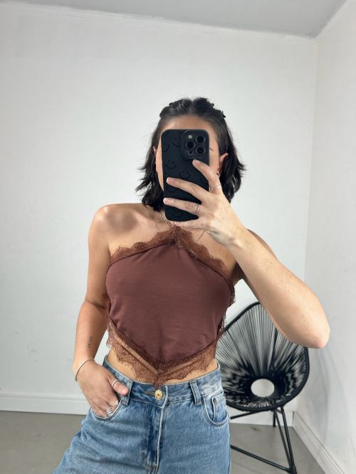 CROPPED HALTER RENDA
