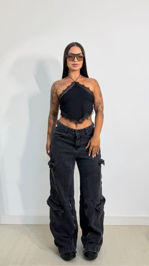 CROPPED HALTER RENDA