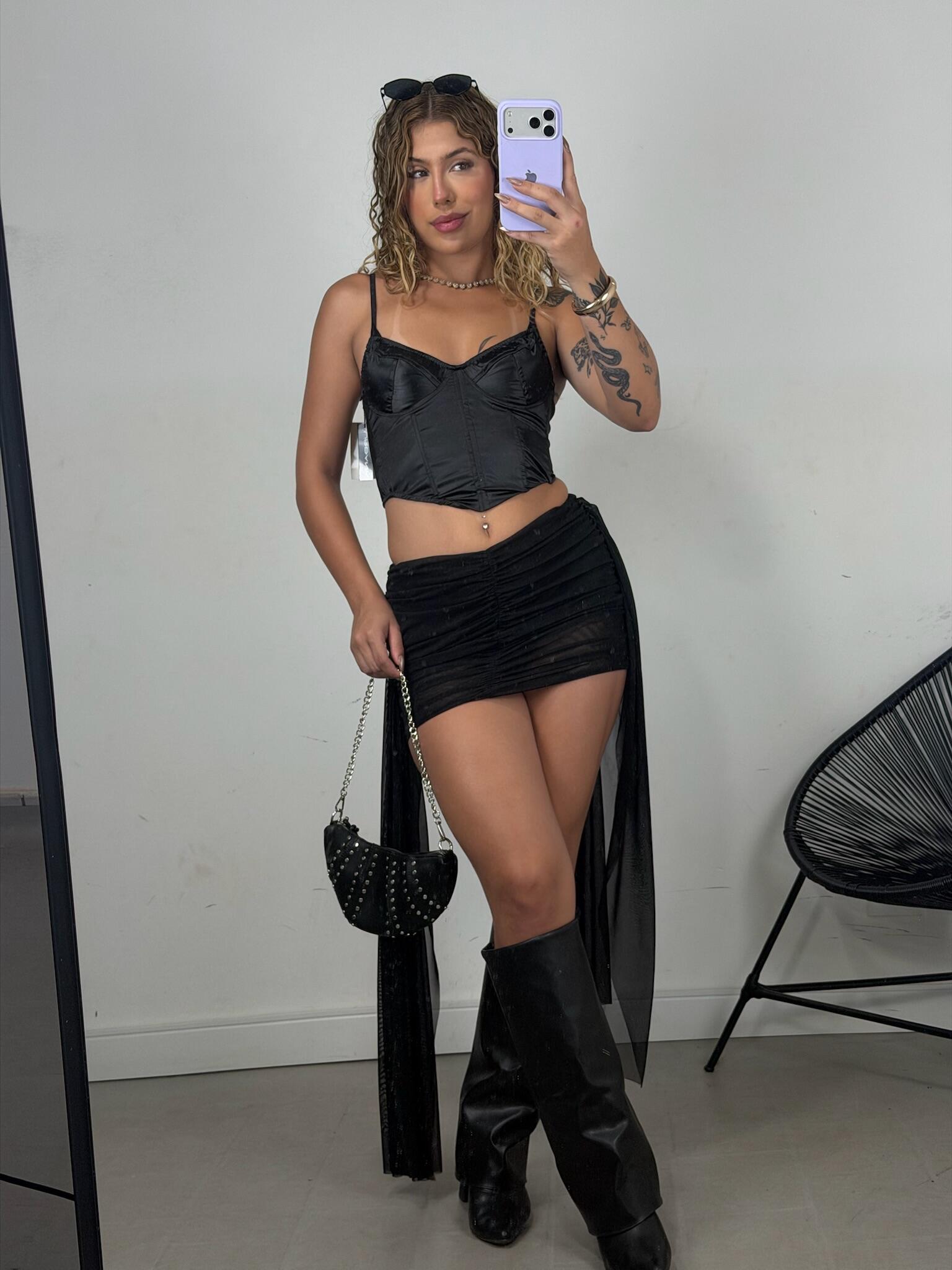 SAIA ROBERTA TULE DRAPEADA