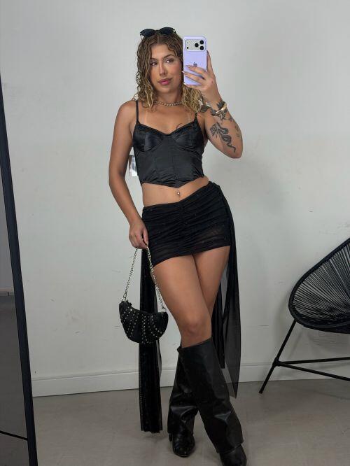 SAIA ROBERTA TULE DRAPEADA