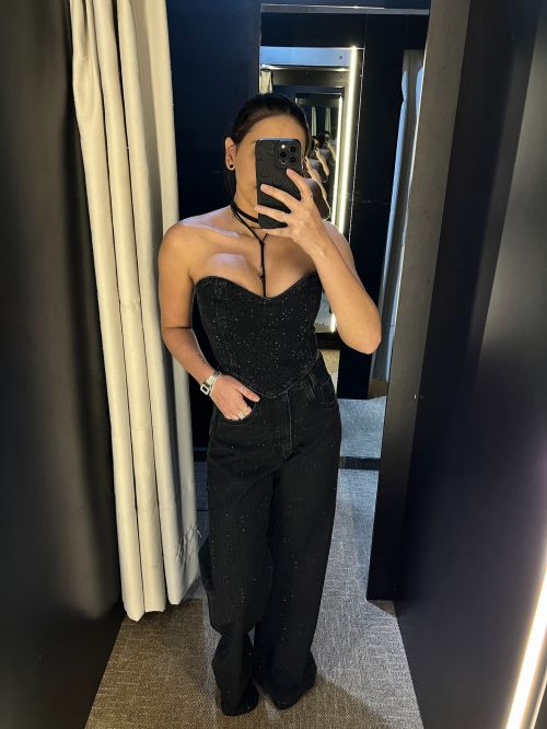 CAL�A WIDELEG GLOW STRASS