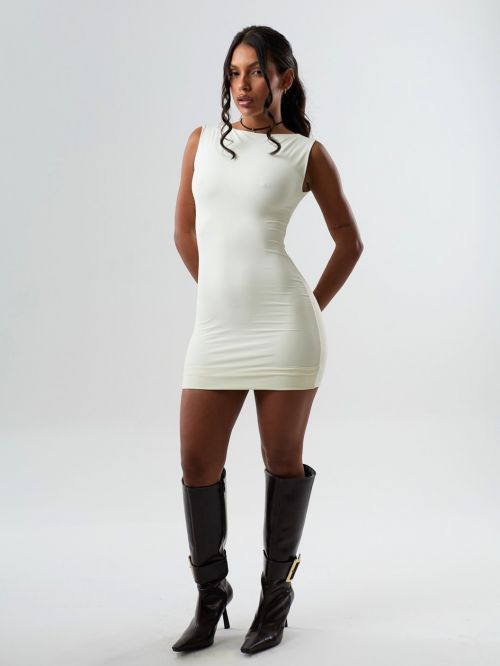 VESTIDO DECOTE CANOA POLIAMIDA