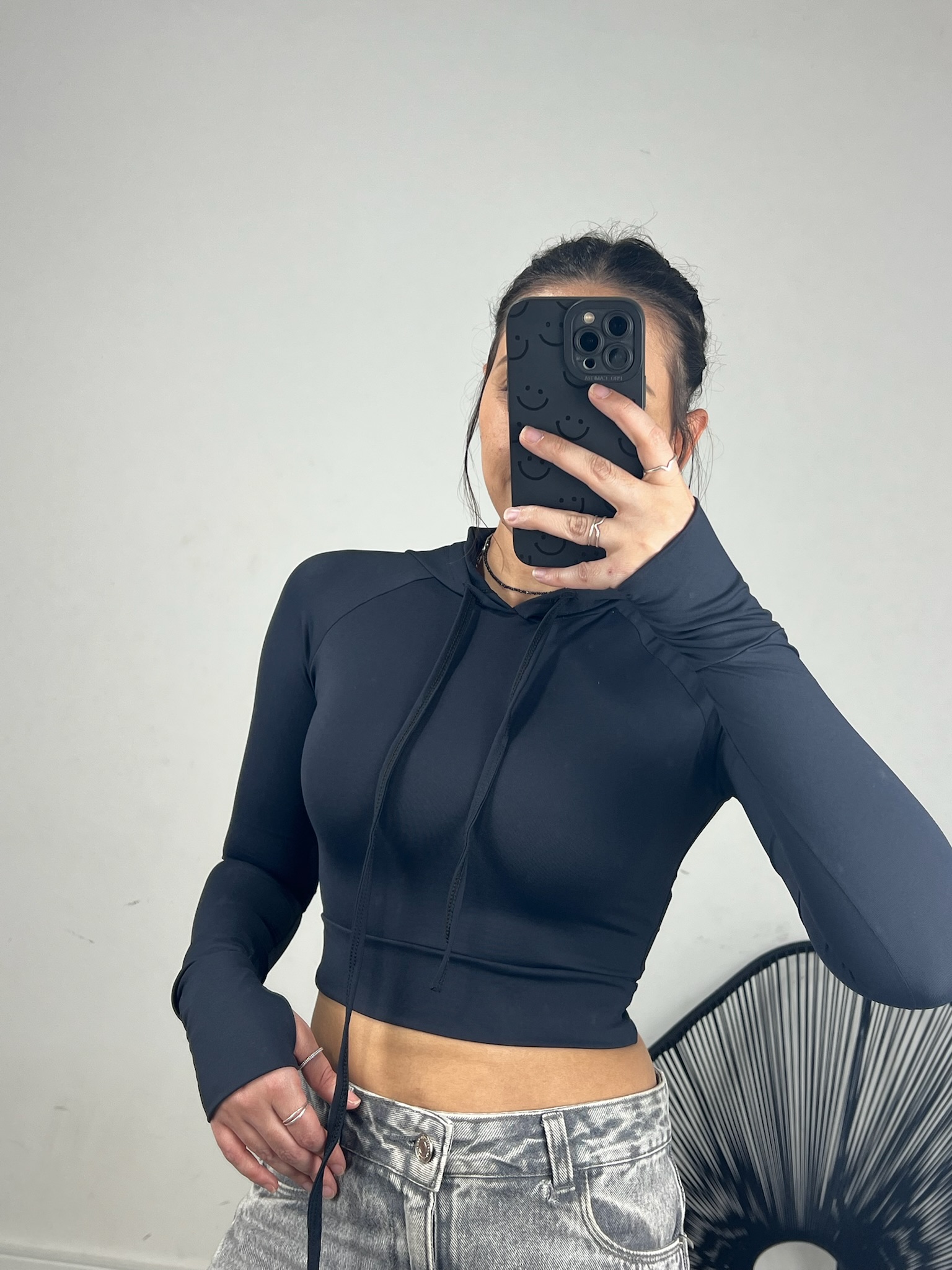 CROPPED CAPUZ LUVA POLIAMIDA