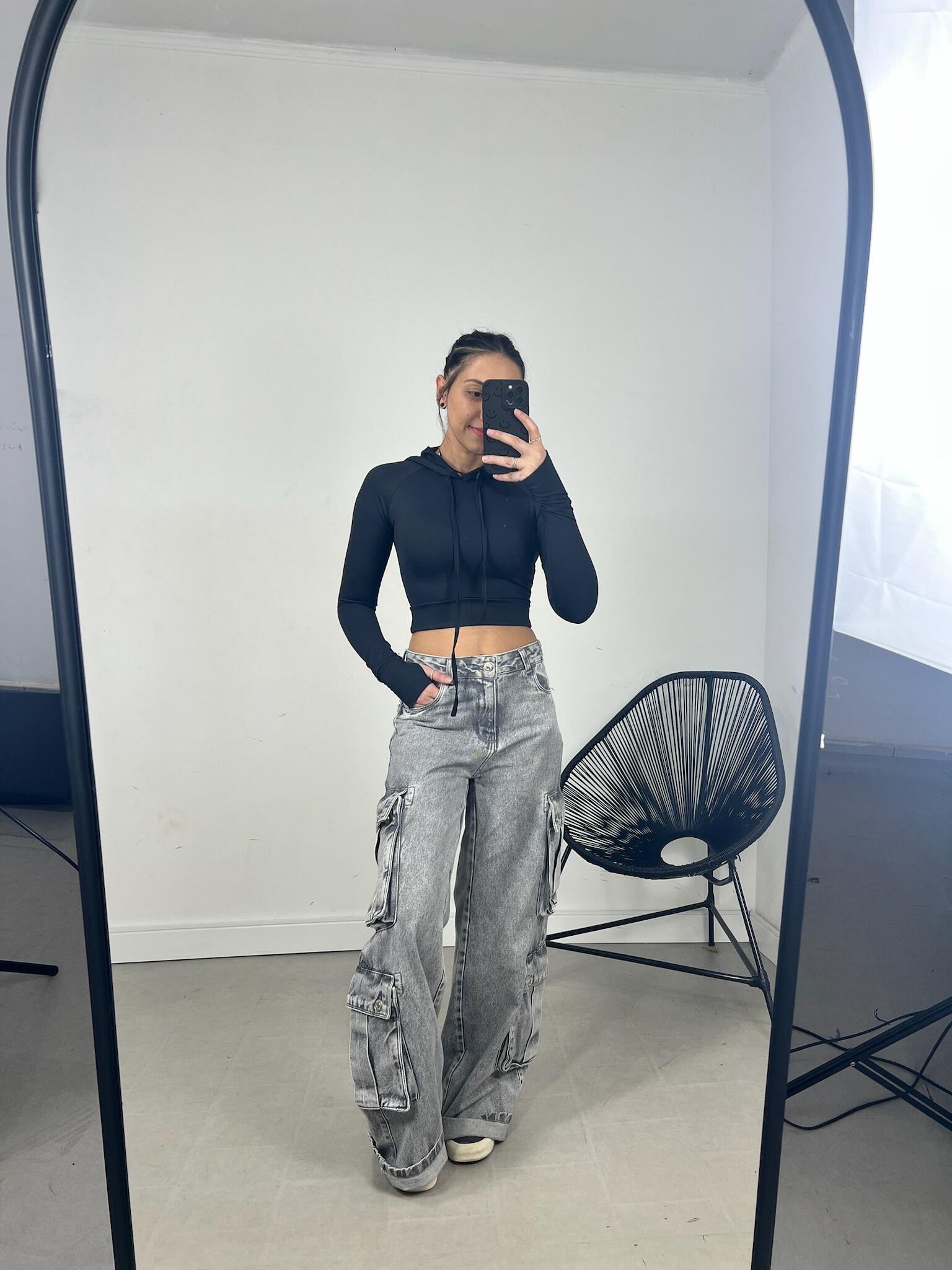 CROPPED CAPUZ LUVA POLIAMIDA