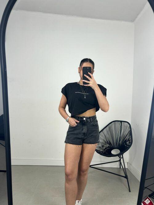 SHORT JEANS ILHÓS BLACK