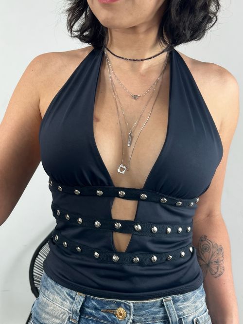 CROPPED AMARRAÇÃO TACHINHAS