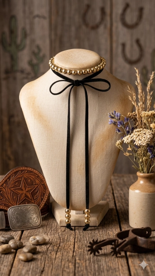 CHOKER BOLINHA METALIZADA