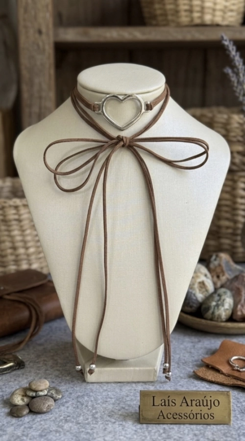 CHOKER PINGENTE CORAÇÃO