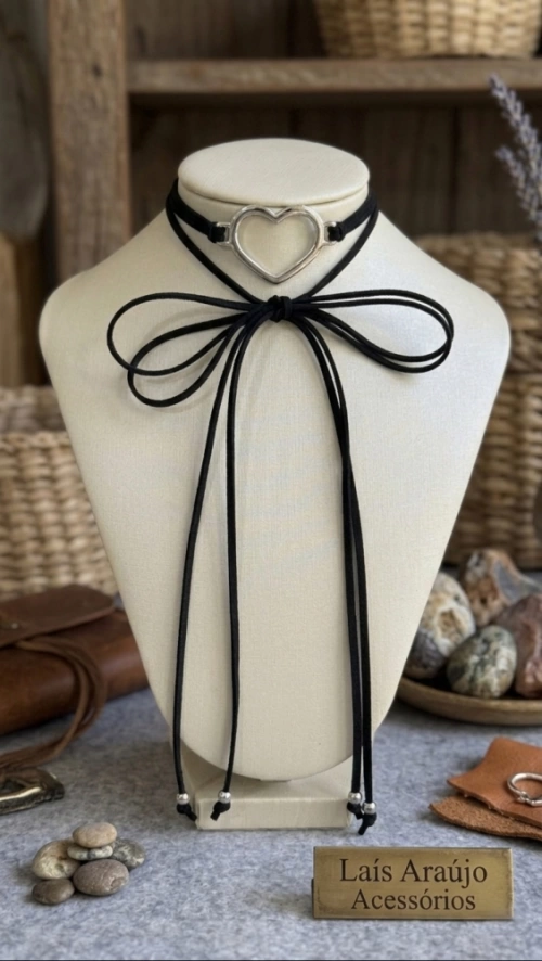 CHOKER PINGENTE CORAÇÃO