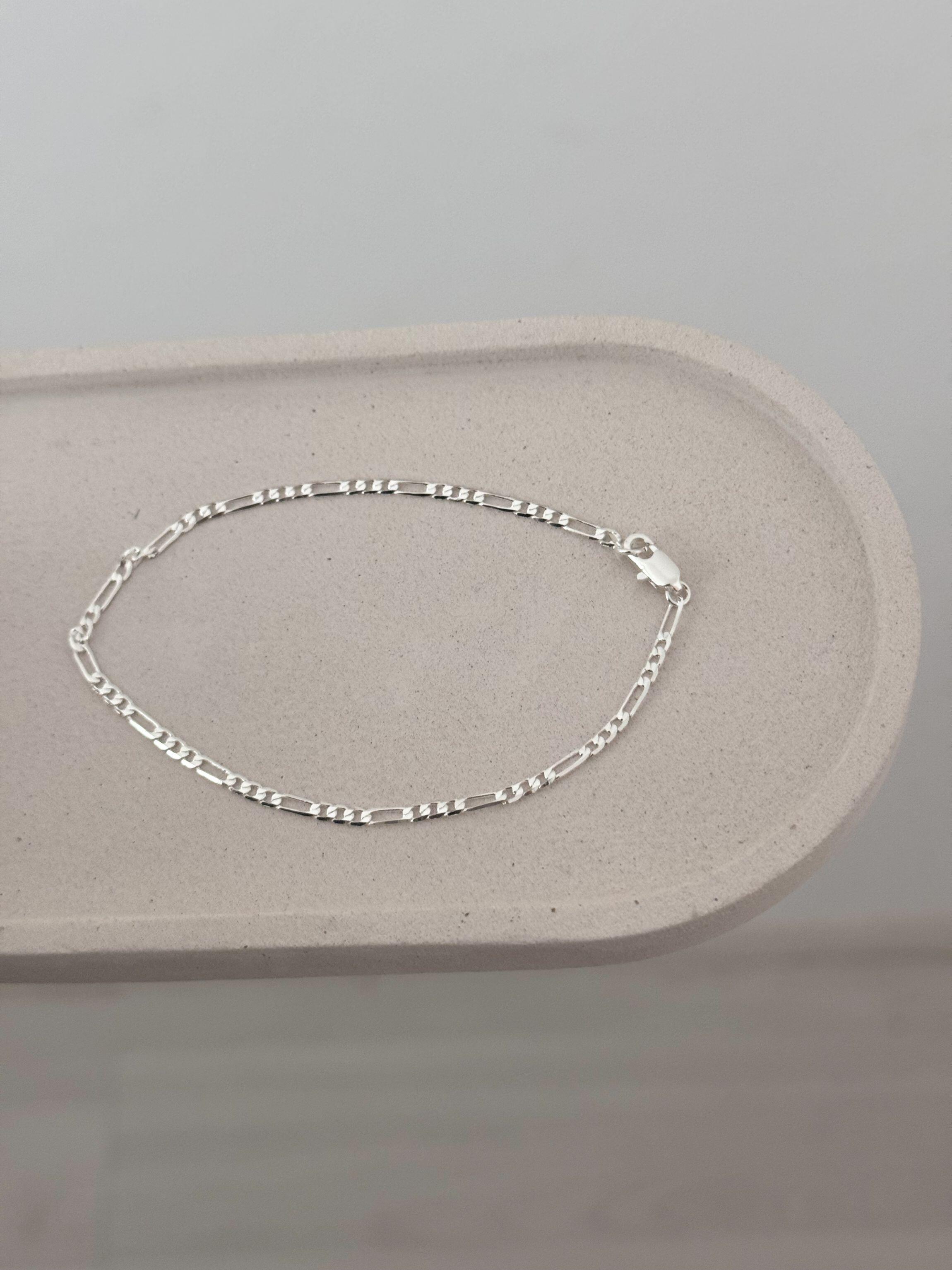 Pulseira masculina 3x1 2mm Prata cod1931