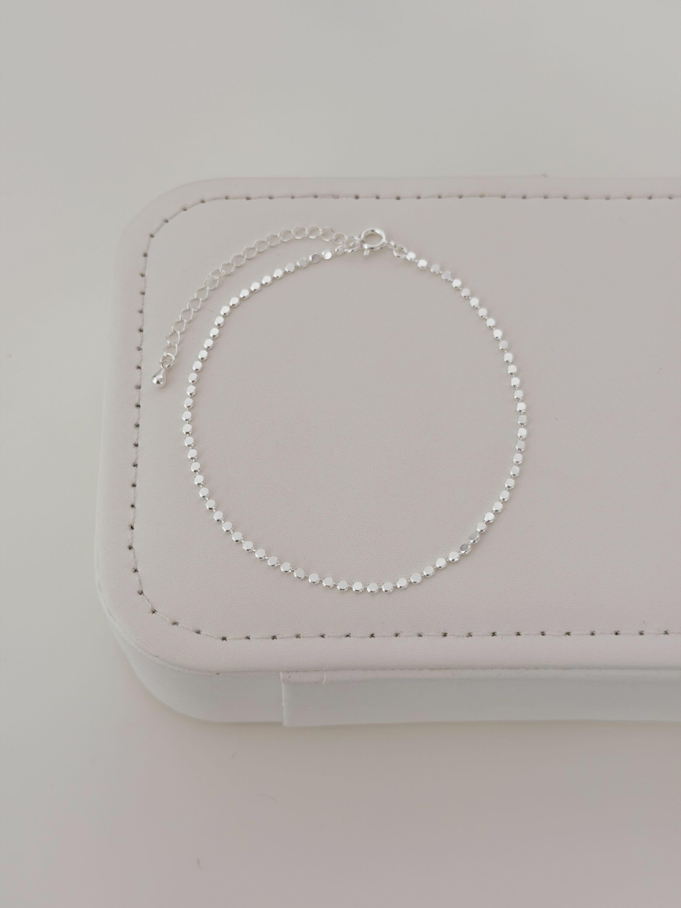 Tornozeleira chapinhas - Prata cod1054