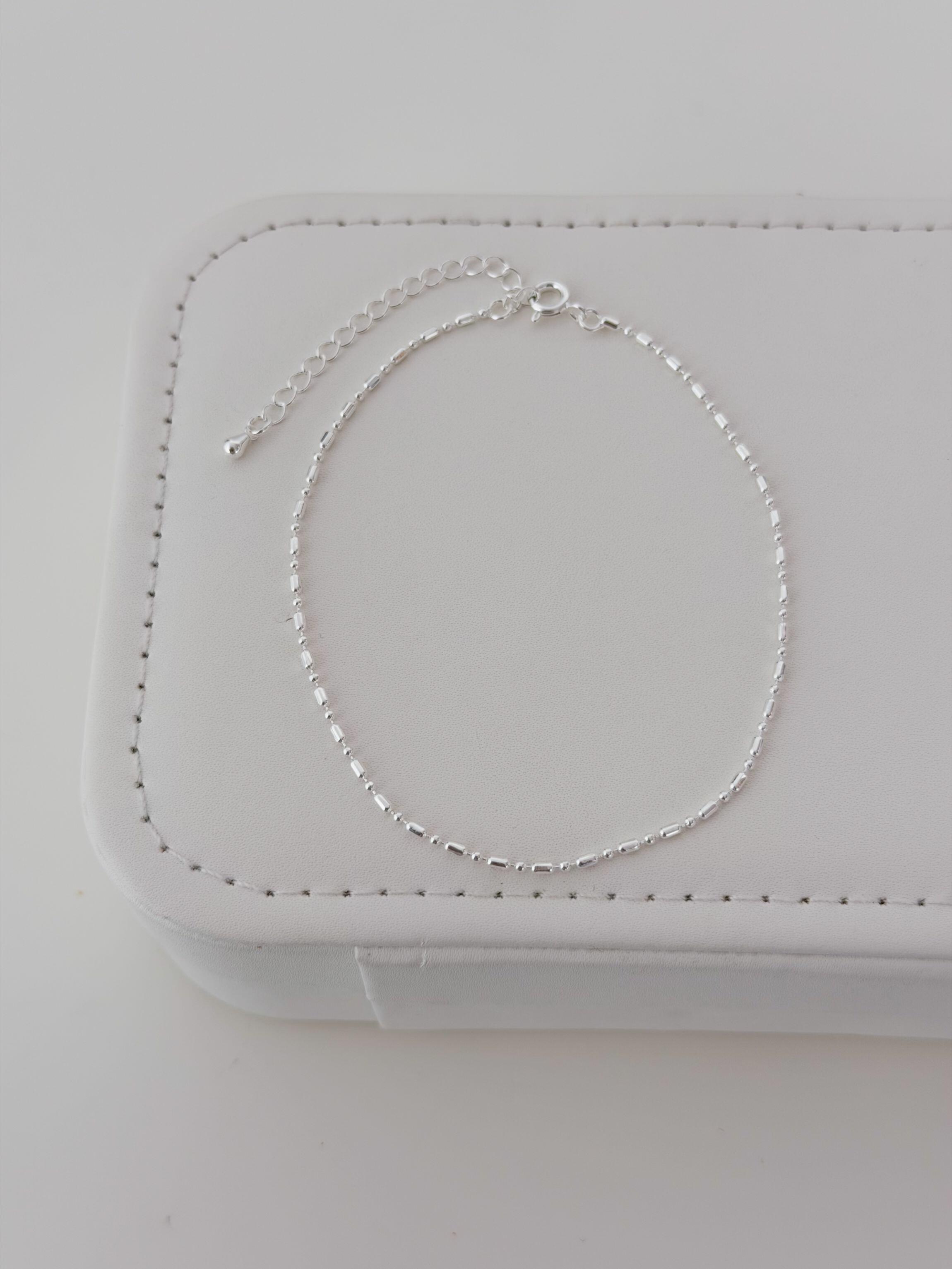 Tornozeleira palitinhos minimalistas - Prata cod909