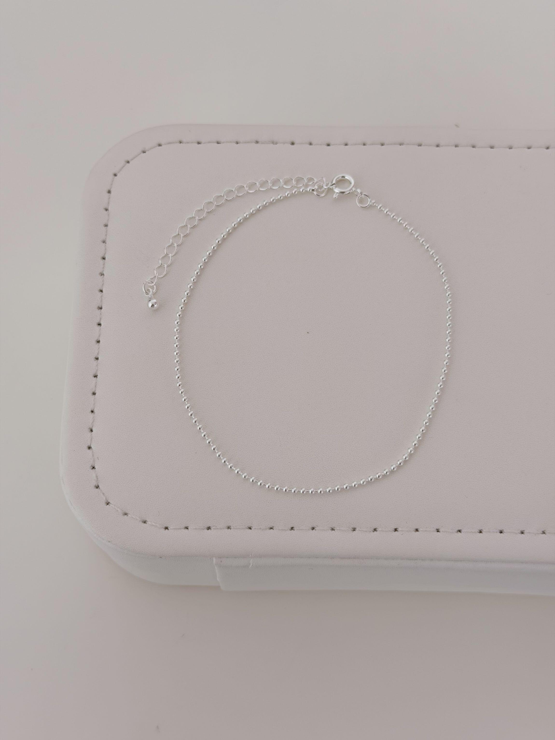 Tornozeleira mini bolinhas - Prata cod1021