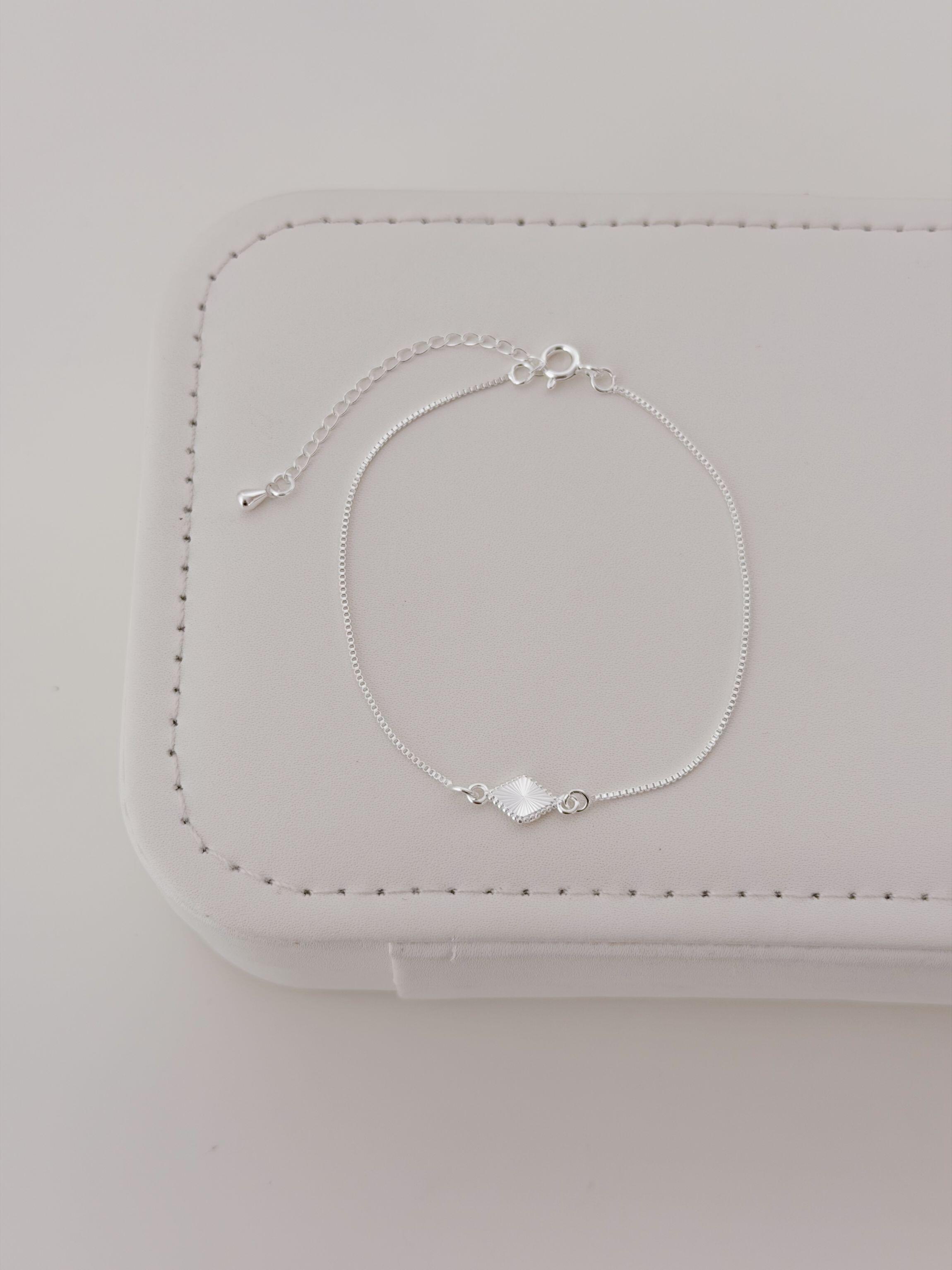 Pulseira losango diamantado - Prata cod1958