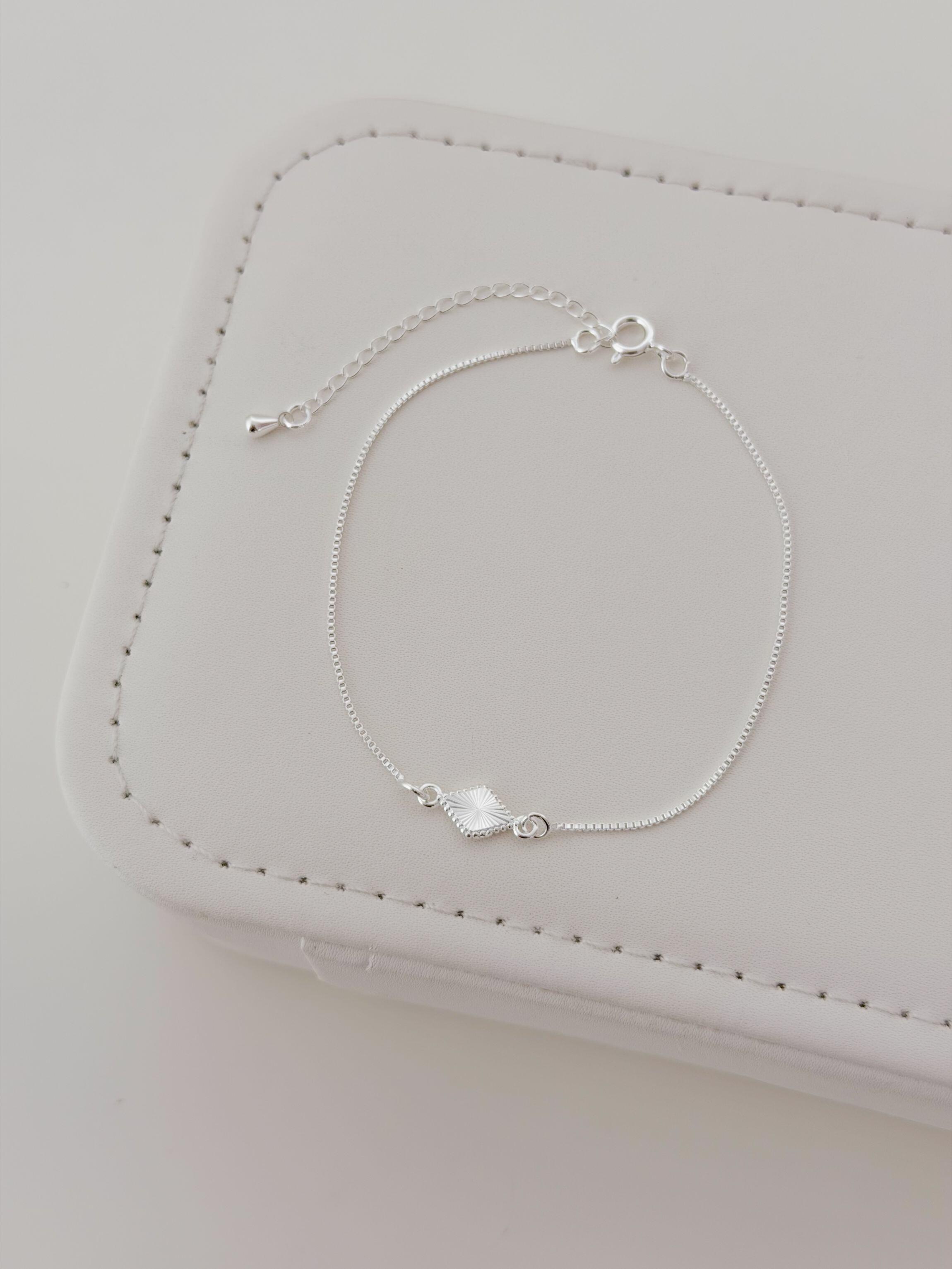 Pulseira losango diamantado - Prata cod1958