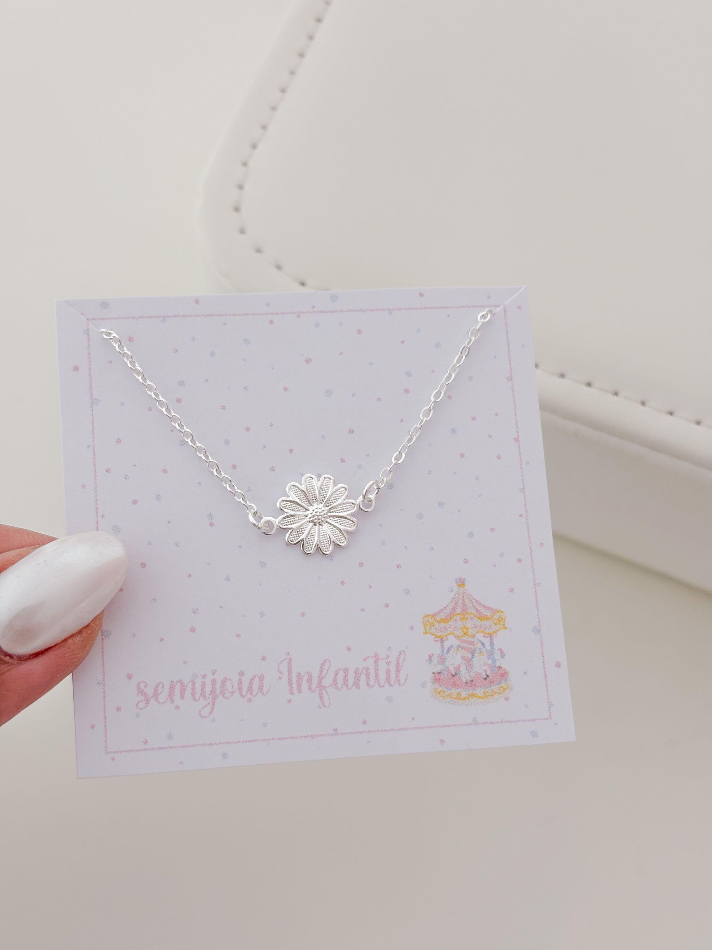 Pulseira infantil margarida - Prata cod683