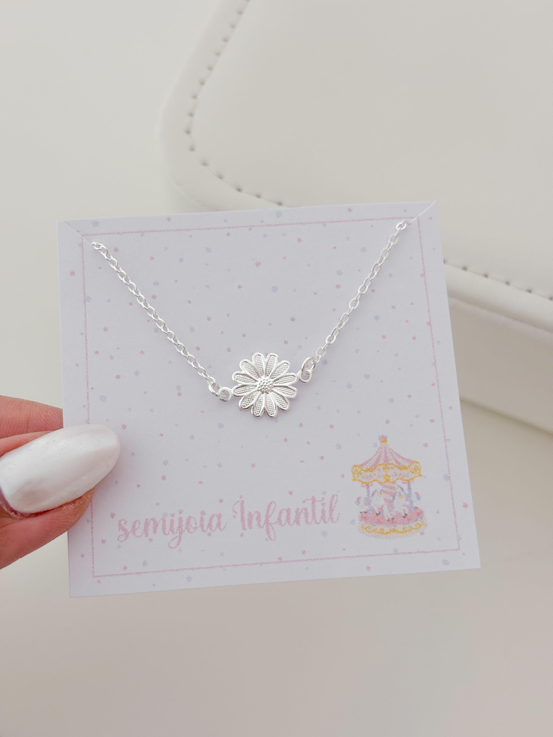 Pulseira infantil margarida - Prata cod683