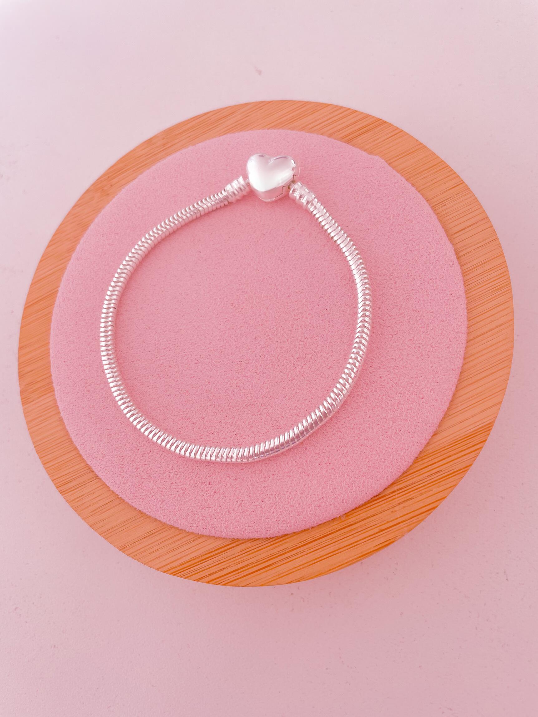 Pulseira de Berloques Fecho Coração cod760