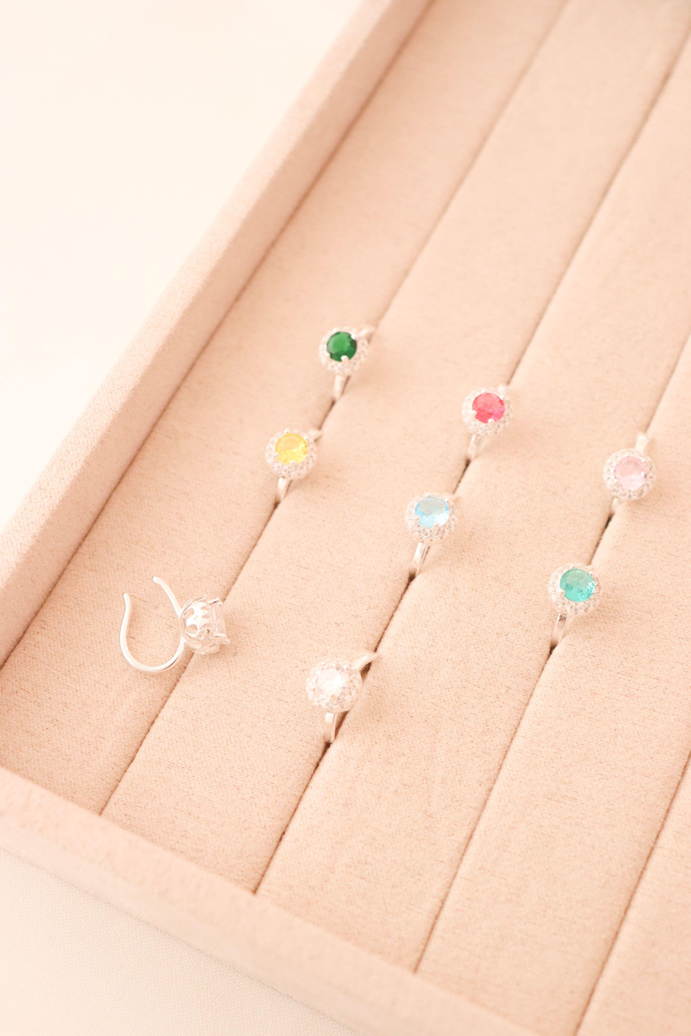Piercing fake redondo cravejado - Prata cod173