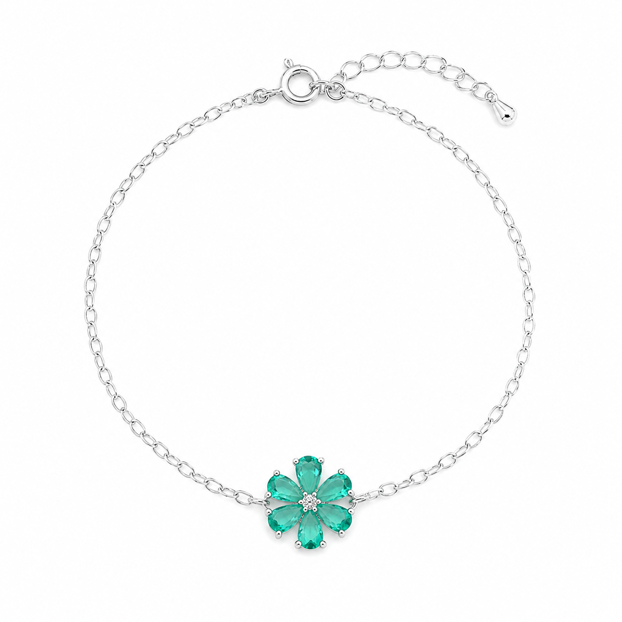 Pulseira flowers alta joalheria - Prata cod538