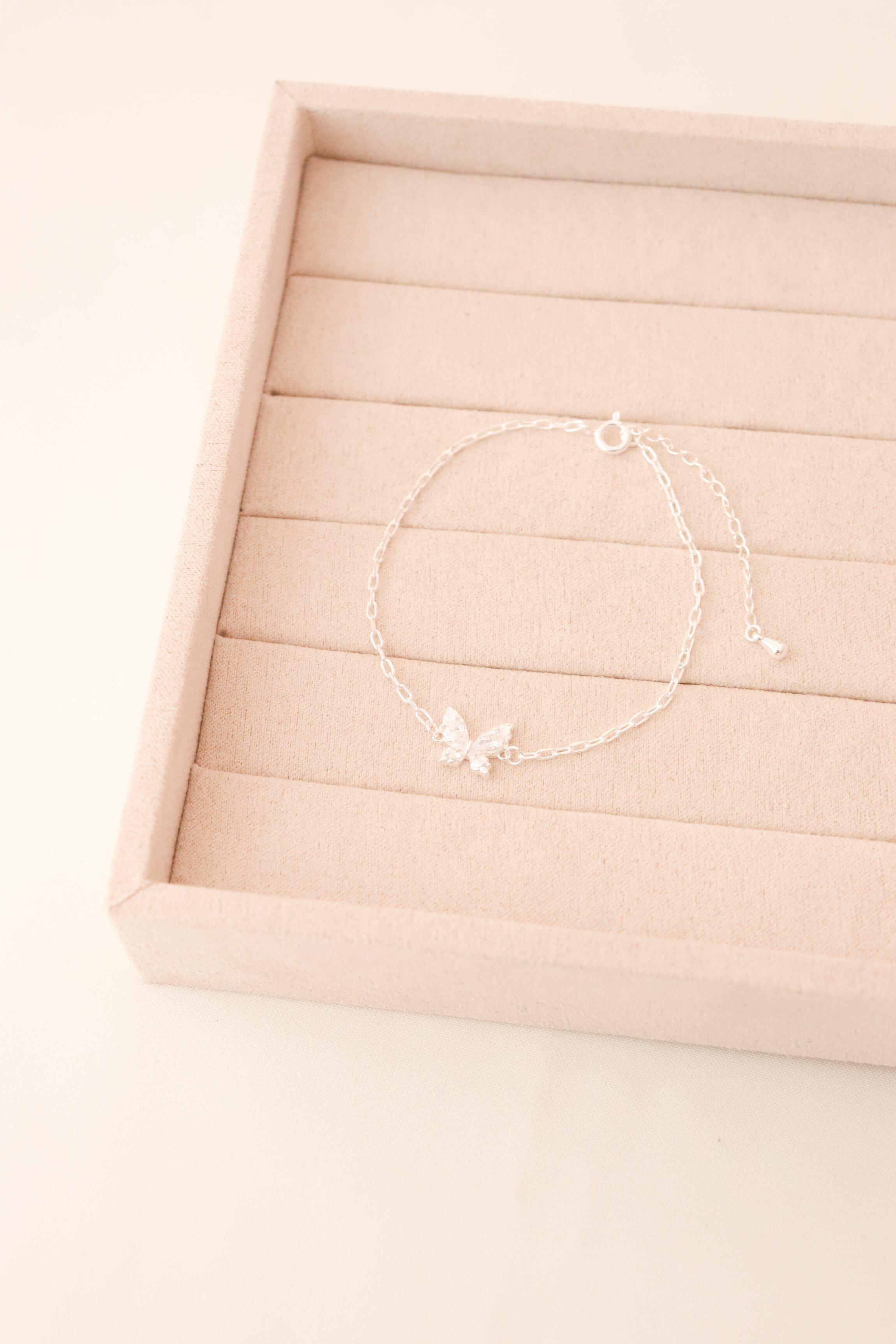 Pulseira borboleta shine - Prata cod879