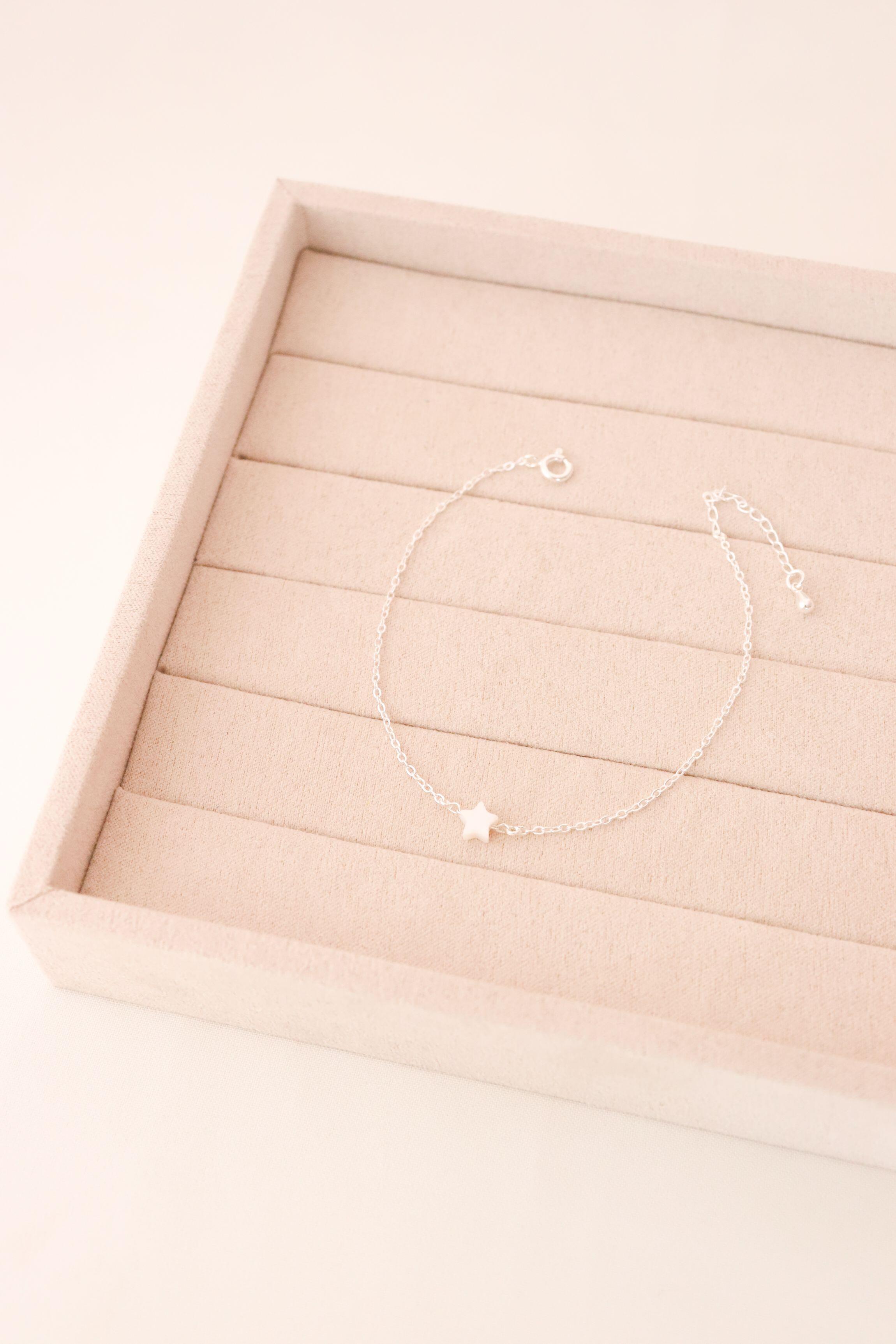 Pulseira estrela madrepérola - Prata cod1371