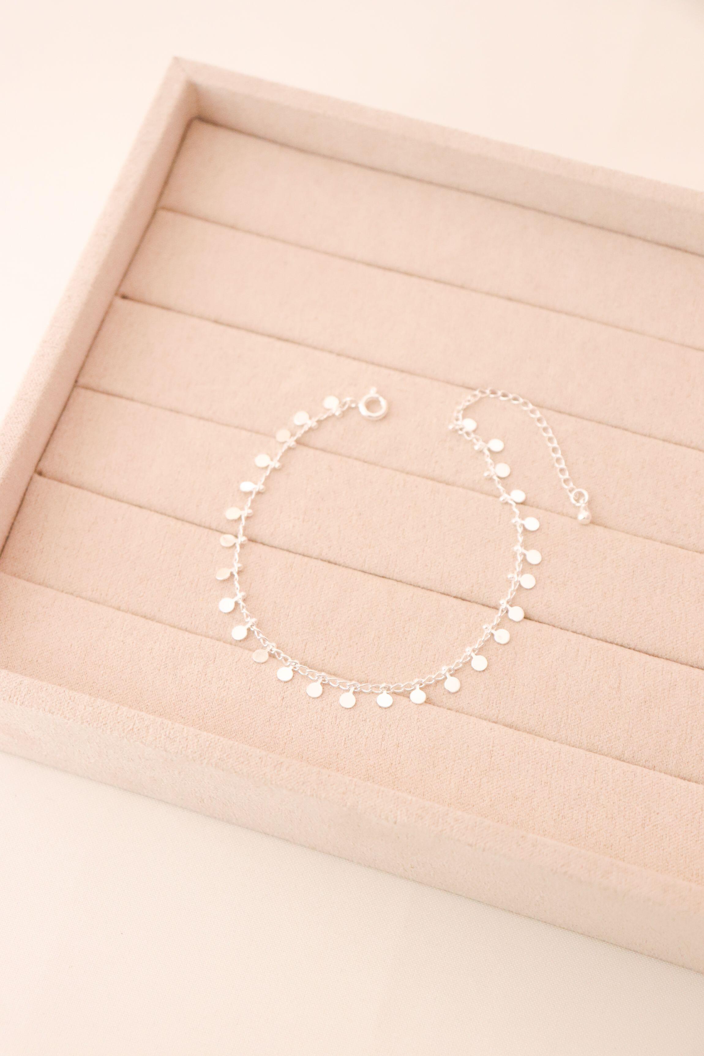 Pulseira medalhinhas Laura - Prata cod1624
