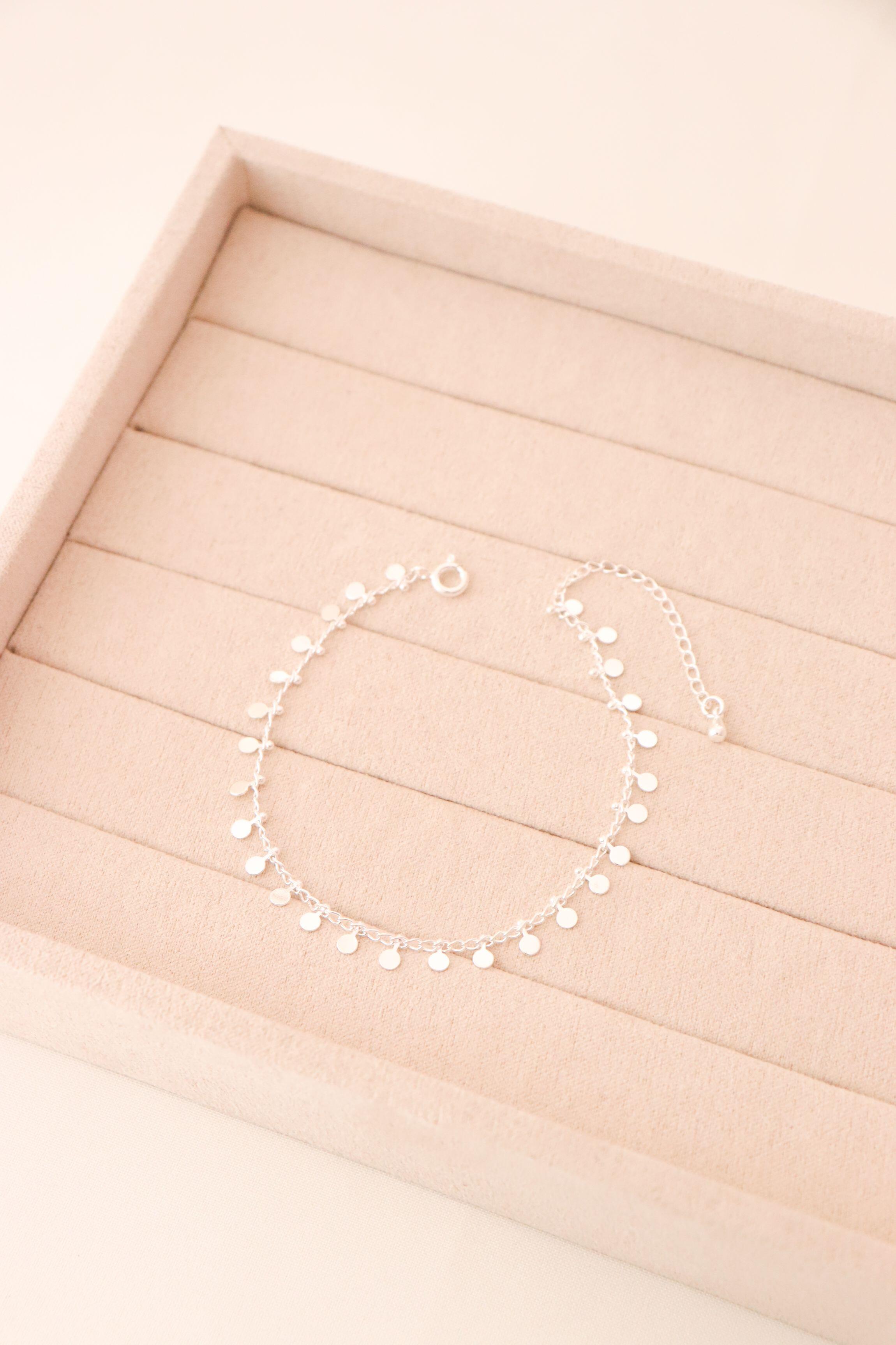 Pulseira medalhinhas Laura - Prata cod1624