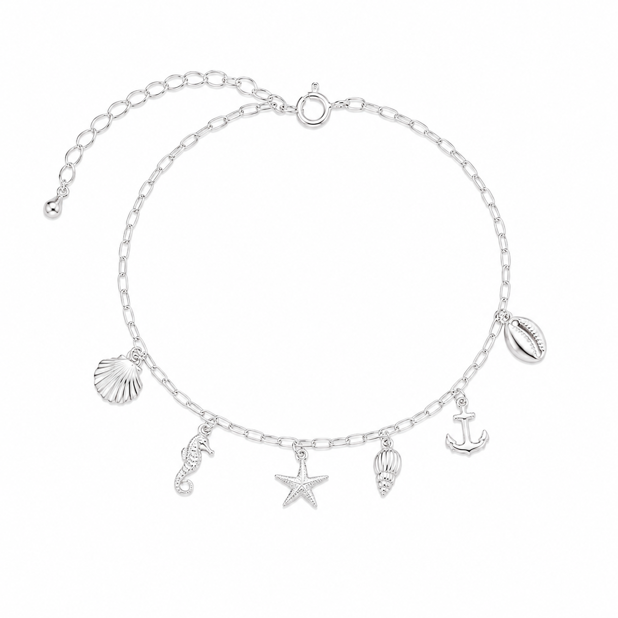 Tornozeleira Ocean - Prata cod2034
