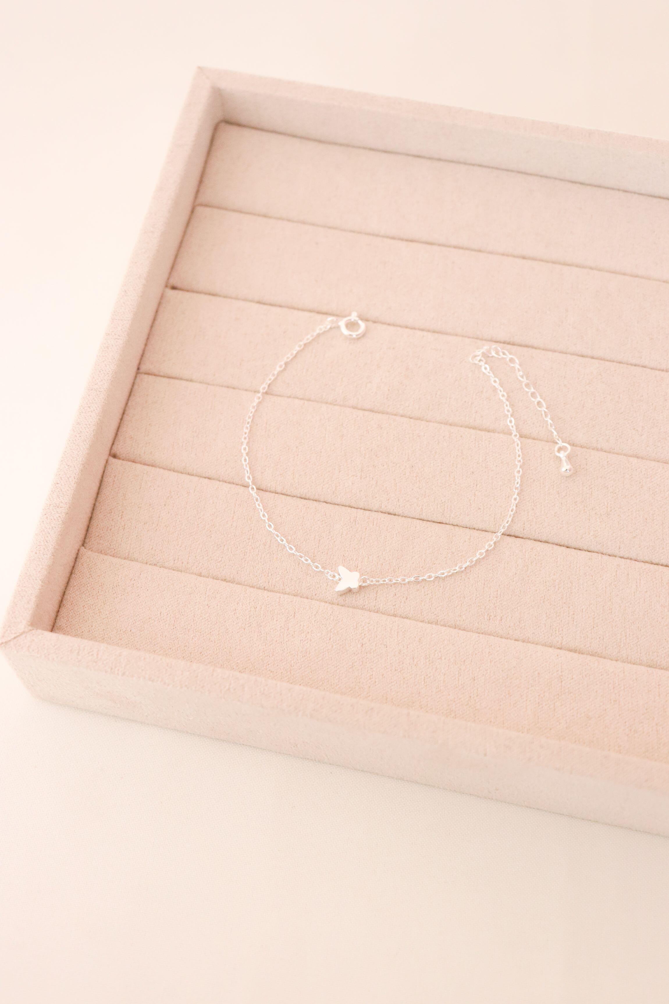 Pulseira borboletinha lisa - Prata cod1103