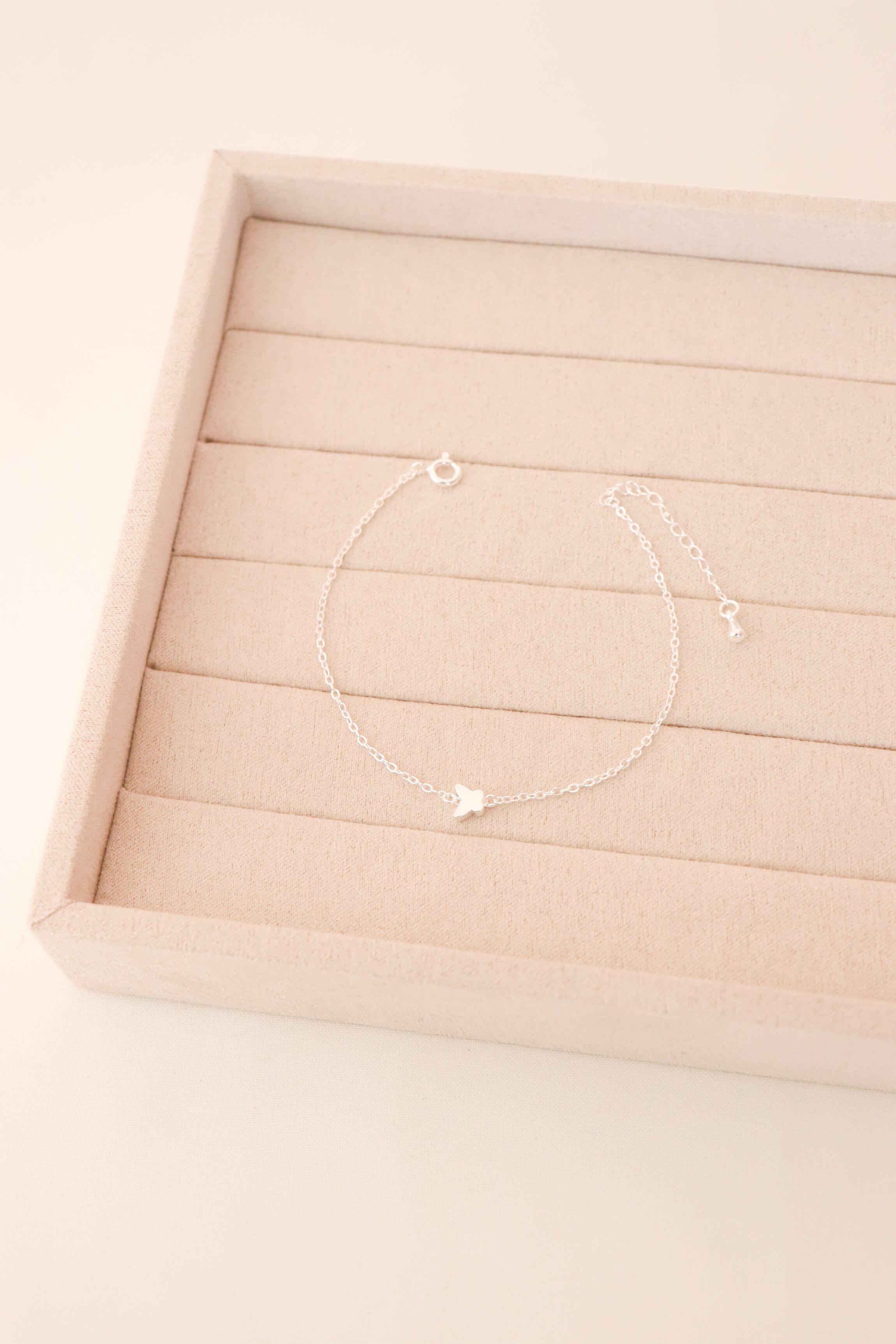 Pulseira borboletinha lisa - Prata cod1103