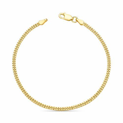Comprar Pulseira Veneziana Dupla em Prata 925 banhada a Ouro 18k