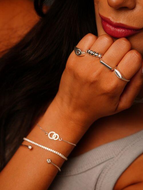 Anel de Prata Quadrado Liso