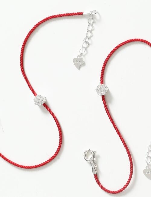 Pulseira Fio Vermelho com Ponto de Luz de Prata