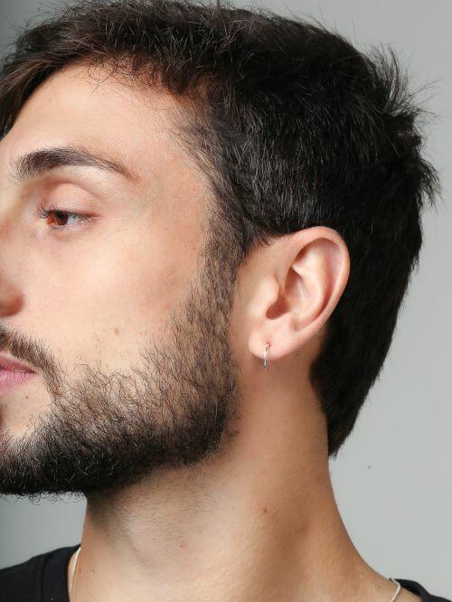 Brinco de Prata Argolinha Masculina G