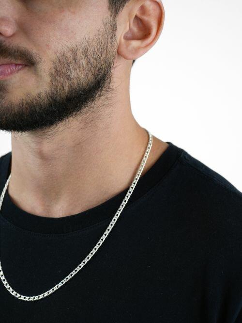 Corrente de Prata Grumet Dupla 4mm