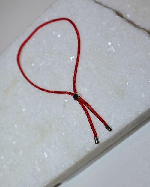 Pulseira Fio Vermelho Unissex com Fecho de Prata