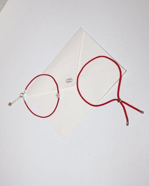 Pulseira Fio Vermelho Unissex com Fecho de Prata
