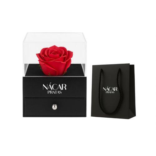 Embalagem de Presente com Rosa Eterna