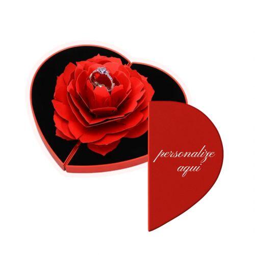 Caixa Presente com Coração Vermelho Personalizado