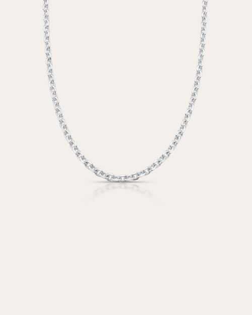 Corrente de Prata Elos Cadeado 3mm