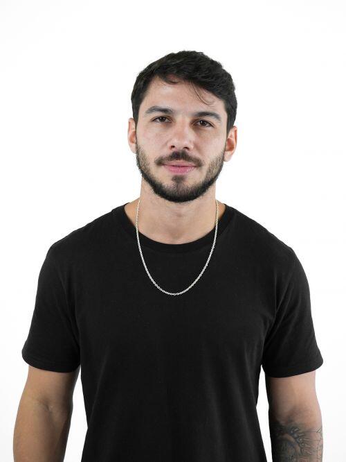 Corrente de Prata Elos Cadeado 3mm