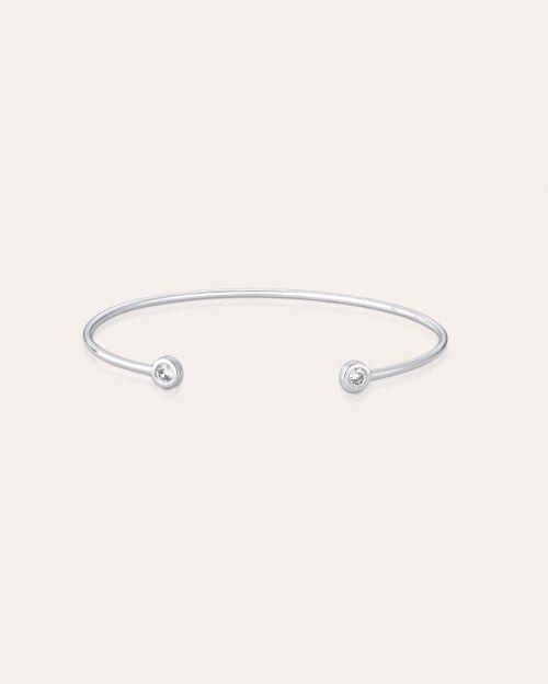 Bracelete de Prata Cravejado com Pontos de Luz