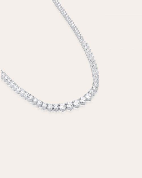 Colar de Prata Choker Riviera 3 Garras Degrad�